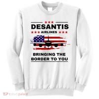 DeSantis Airlines Funny Political Meme Ron DeSantis USA Flag Sweatshirt thumb 0