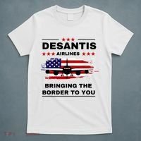 DeSantis Airlines Funny Political Meme Ron DeSantis USA Flag T-Shirt thumb 5