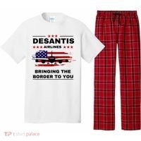 DeSantis Airlines Funny Political Meme Ron DeSantis USA Flag Pajama Set thumb 0
