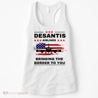 DeSantis Airlines Funny Political Meme Ron DeSantis USA Flag Women's Tank Top thumb 0