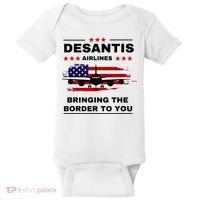 DeSantis Airlines Funny Political Meme Ron DeSantis USA Flag Baby Bodysuit thumb 0