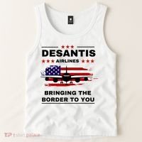 DeSantis Airlines Funny Political Meme Ron DeSantis USA Flag Tank Top thumb 2