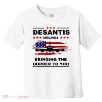 DeSantis Airlines Funny Political Meme Ron DeSantis USA Flag Toddler T-Shirt thumb 0