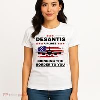 DeSantis Airlines Funny Political Meme Ron DeSantis USA Flag Women's T-Shirt thumb 4
