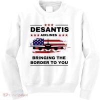DeSantis Airlines Funny Political Meme Ron DeSantis USA Flag Kids Sweatshirt thumb 0