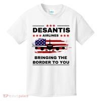 DeSantis Airlines Funny Political Meme Ron DeSantis USA Flag Kids T-Shirt thumb 0