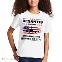 DeSantis Airlines Funny Political Meme Ron DeSantis USA Flag Kids T-Shirt thumb 2