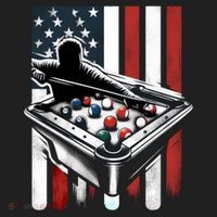 Distressed American Flag Gift Billiards Gift Women's Sweatshirt thumb 2