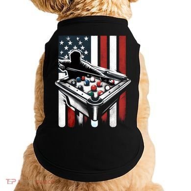 Distressed American Flag Gift Billiards Gift Doggie Tank