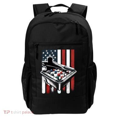 Distressed American Flag Gift Billiards Gift Backpack