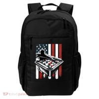 Distressed American Flag Gift Billiards Gift Backpack thumb 0
