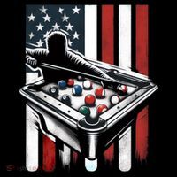 Distressed American Flag Gift Billiards Gift Backpack thumb 2