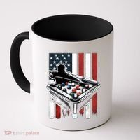 Distressed American Flag Gift Billiards Gift Coffee Mug thumb 0