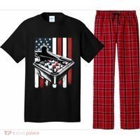 Distressed American Flag Gift Billiards Gift Pajama Set thumb 0