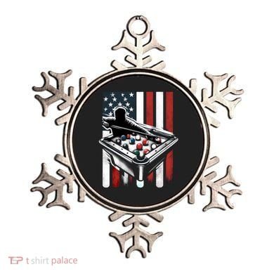 Distressed American Flag Gift Billiards Gift Ornament