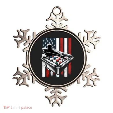 Distressed American Flag Gift Billiards Gift Ornament
