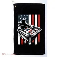 Distressed American Flag Gift Billiards Gift Golf Towel thumb 0