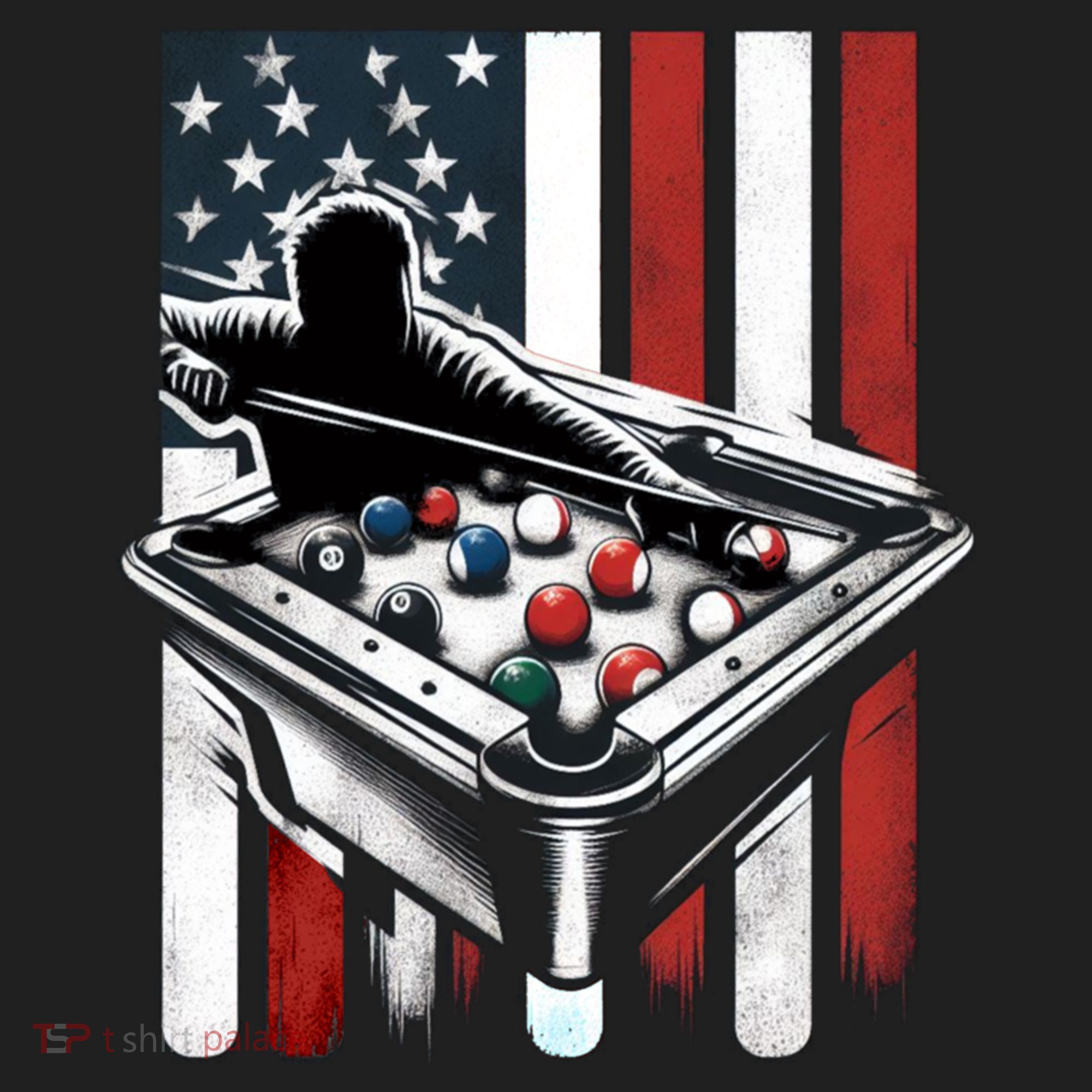 Distressed American Flag Gift Billiards Gift Golf Towel