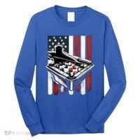Distressed American Flag Gift Billiards Gift Long Sleeve Shirt thumb 0