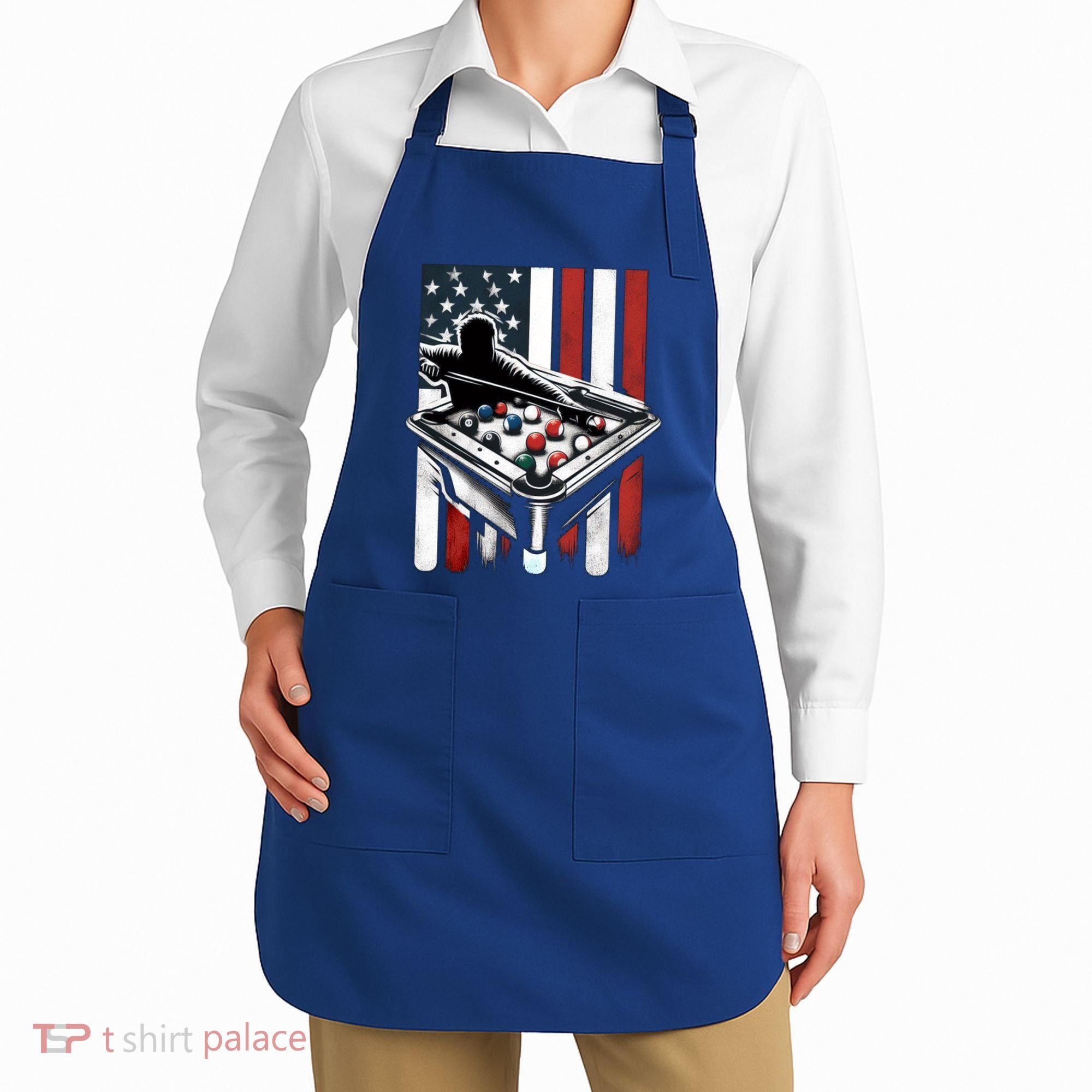 Distressed American Flag Gift Billiards Gift Apron