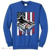 Distressed American Flag Gift Billiards Gift Sweatshirt thumb 0