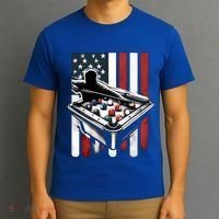 Distressed American Flag Gift Billiards Gift T-Shirt thumb 3