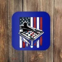Distressed American Flag Gift Billiards Gift Coaster thumb 0