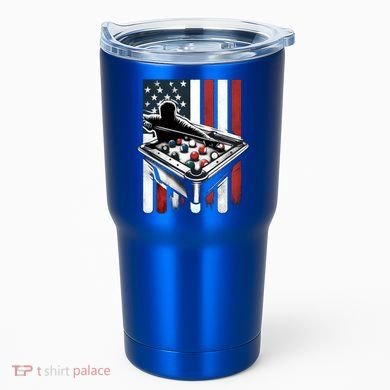 Distressed American Flag Gift Billiards Gift Tumbler
