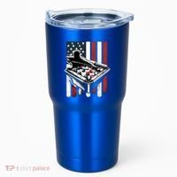 Distressed American Flag Gift Billiards Gift Tumbler thumb 0