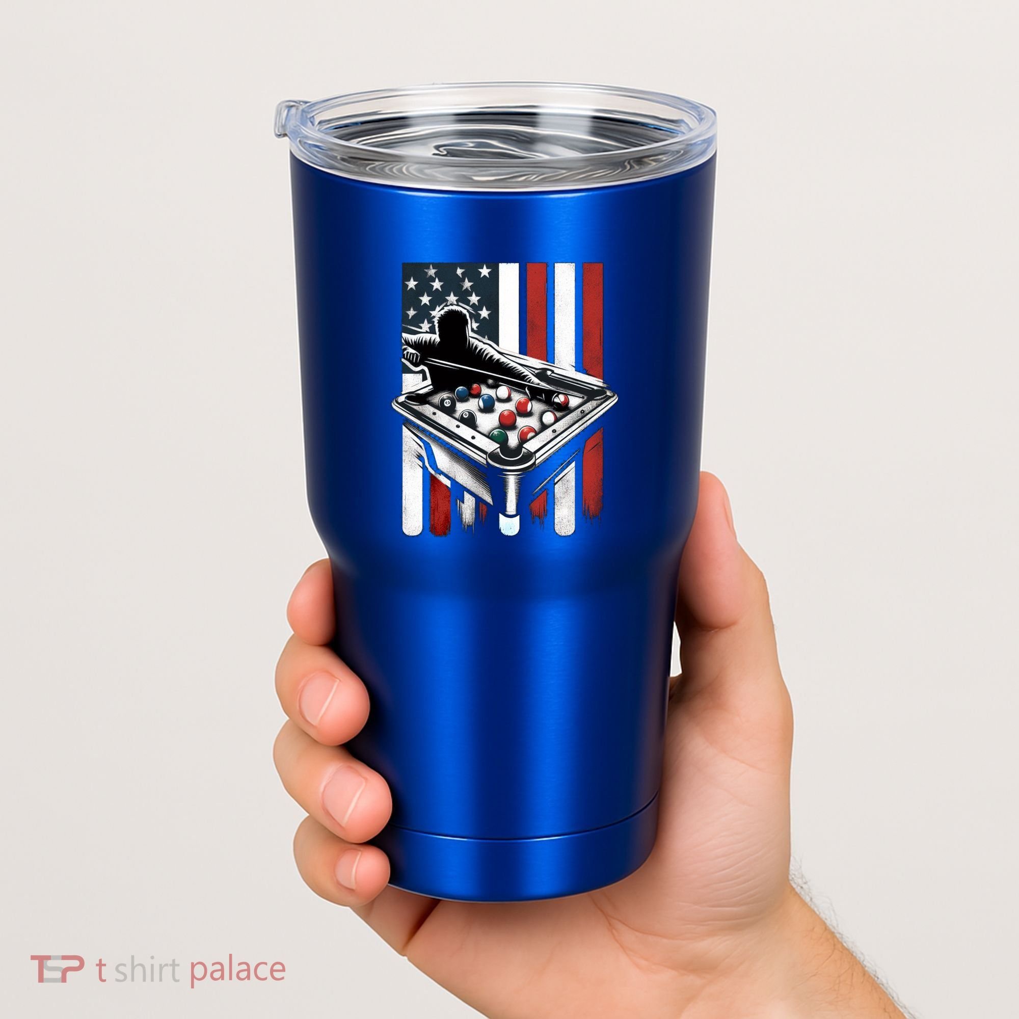 Distressed American Flag Gift Billiards Gift Tumbler
