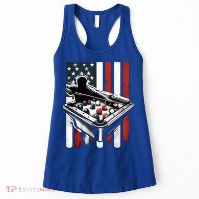 Distressed American Flag Gift Billiards Gift Women's Tank Top