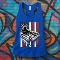 Distressed American Flag Gift Billiards Gift Women's Tank Top thumb 3