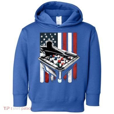 Distressed American Flag Gift Billiards Gift Toddler Hoodie