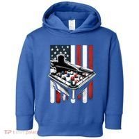 Distressed American Flag Gift Billiards Gift Toddler Hoodie thumb 0