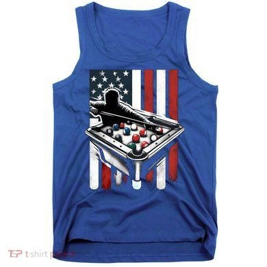 Distressed American Flag Gift Billiards Gift Tank Top
