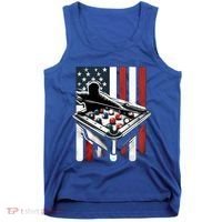 Distressed American Flag Gift Billiards Gift Tank Top thumb 0
