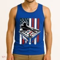 Distressed American Flag Gift Billiards Gift Tank Top thumb 3
