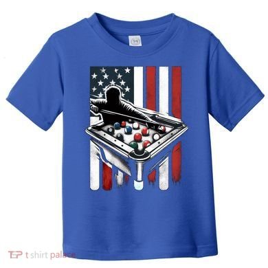 Distressed American Flag Gift Billiards Gift Toddler T-Shirt