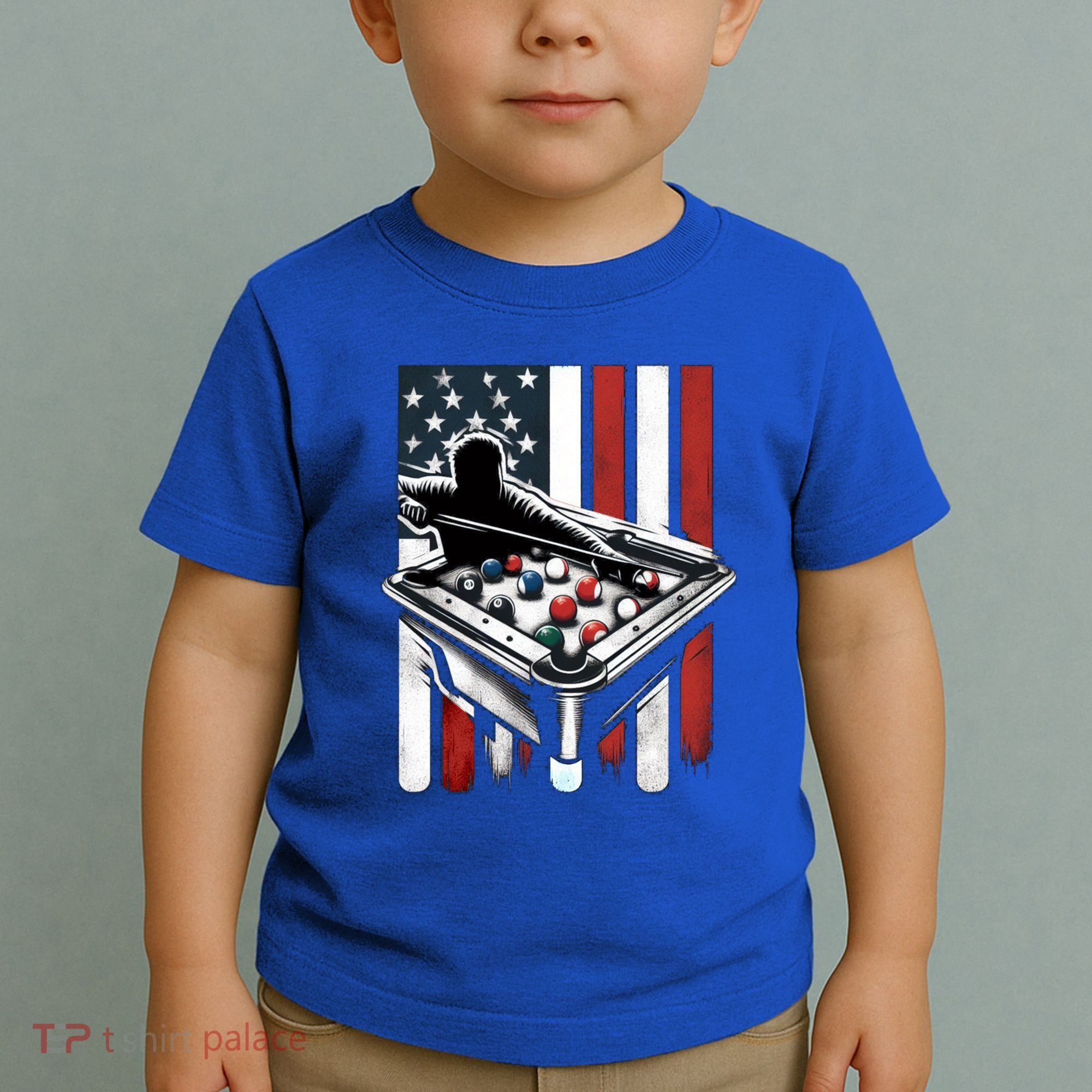Distressed American Flag Gift Billiards Gift Toddler T-Shirt