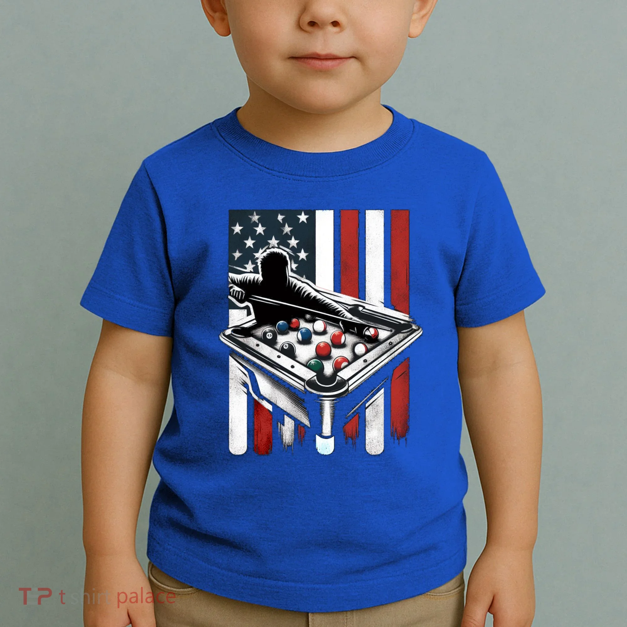 Distressed American Flag Gift Billiards Gift Toddler T-Shirt
