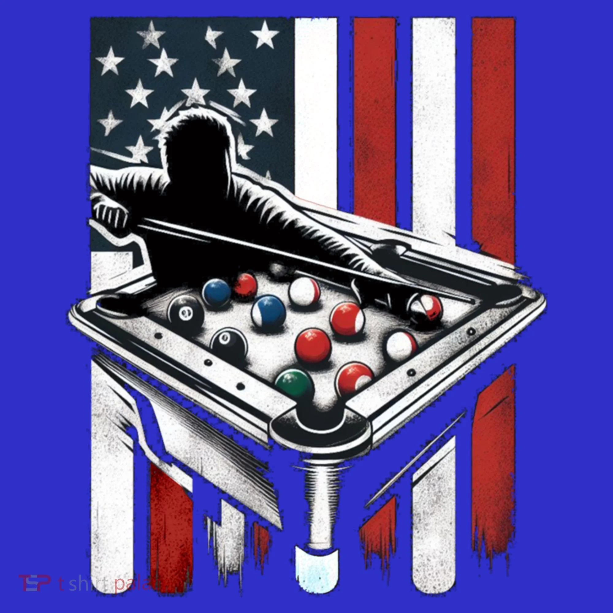 Distressed American Flag Gift Billiards Gift Toddler T-Shirt