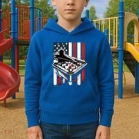 Distressed American Flag Gift Billiards Gift Kids Hoodie thumb 2