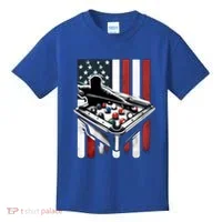 Distressed American Flag Gift Billiards Gift Kids T-Shirt thumb 0
