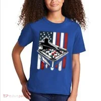 Distressed American Flag Gift Billiards Gift Kids T-Shirt thumb 2