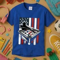 Distressed American Flag Gift Billiards Gift Kids T-Shirt thumb 3