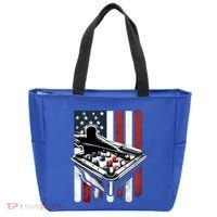 Distressed American Flag Gift Billiards Gift Tote Bag thumb 0