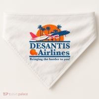 Desantis Airlines Funny Political Meme Ron Desantis Governor USA-Made Doggie Bandana thumb 0