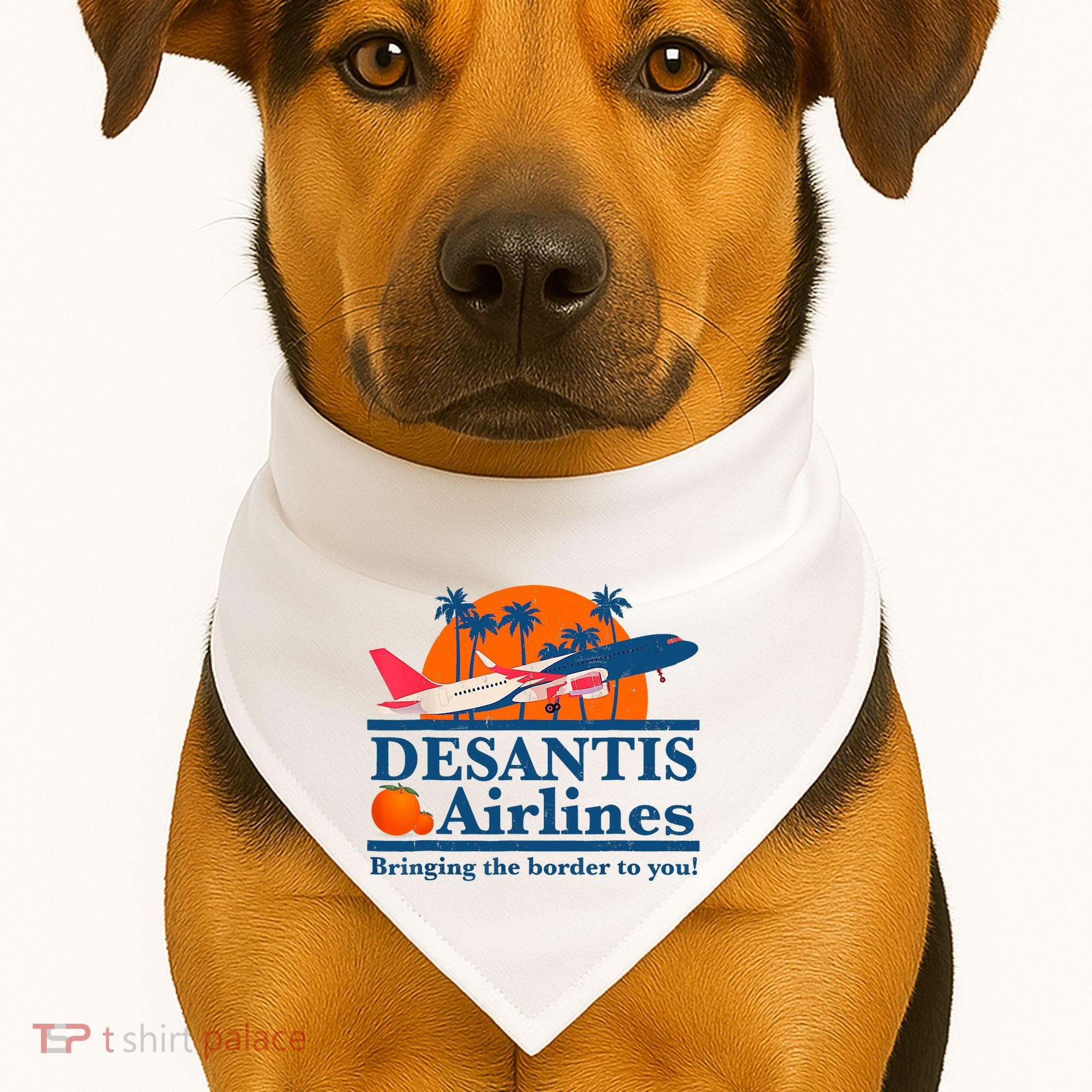 Desantis Airlines Funny Political Meme Ron Desantis Governor USA-Made Doggie Bandana