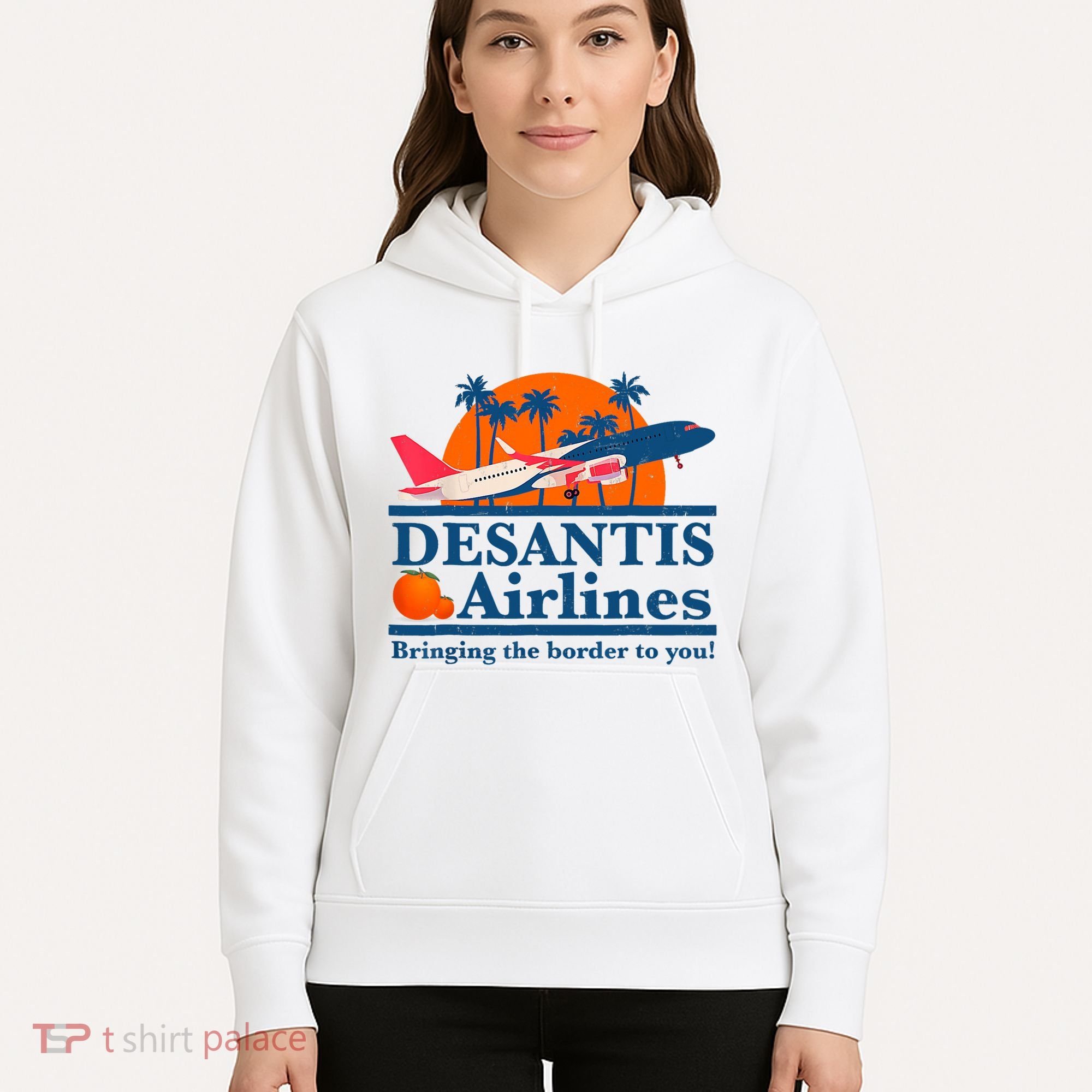 Desantis Airlines Funny Political Meme Ron Desantis Governor Hoodie