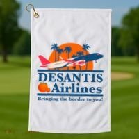 Desantis Airlines Funny Political Meme Ron Desantis Governor Golf Towel thumb 1